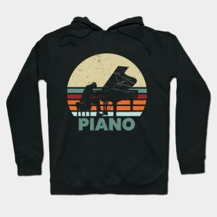 Retro Vintage Piano music instrument gift pianist keyboard Hoodie